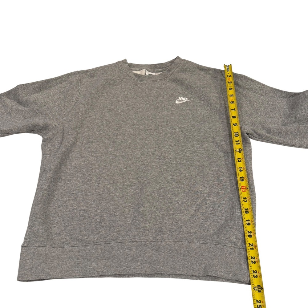 Nike Sportswear Club Fleece Crewneck Sweatshirt Mens Small Grey BV2662-063 - Picture 7 of 7